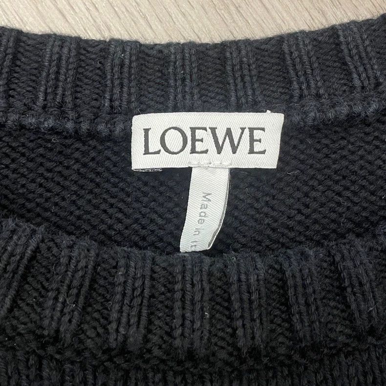Loewe loewe Black tassel logo round-neck knitted sweater 2506-Nex Size US XS / EU 42 / 0 - 5 Thumbnail