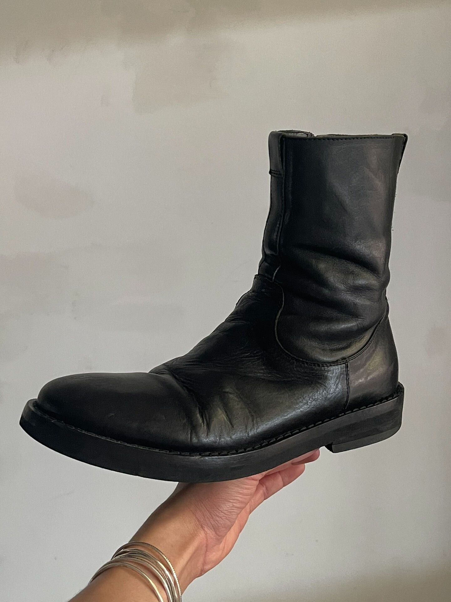 Ann Demeulemeester Combat Boots in Black