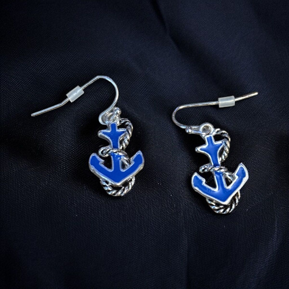 Other Silver tone blue anchor dangle earrings Size ONE SIZE - 1 Thumbnail