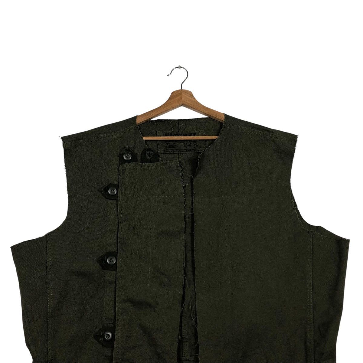 Japanese Brand CRAFTSMANSHIP Biker Tactical Asym Field Vest Olive Utility Size US M / EU 48-50 / 2 - 4 Thumbnail