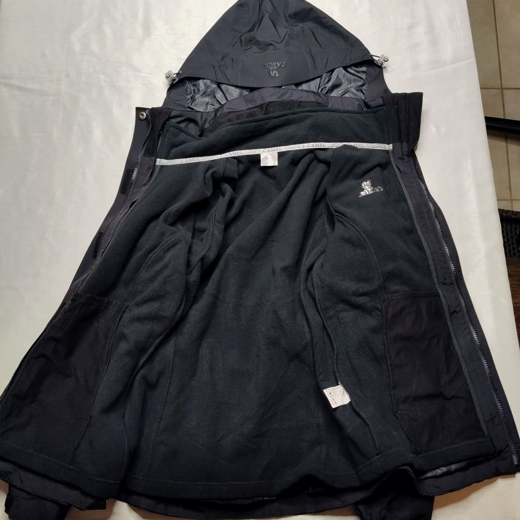 Camel VINTAGE CAMEL Women Small Black 3-in-1 Ski Jacket Nylon Coat + Windbreaker + Fleece NEW Size S / US 4 / IT 40 - 2 Thumbnail