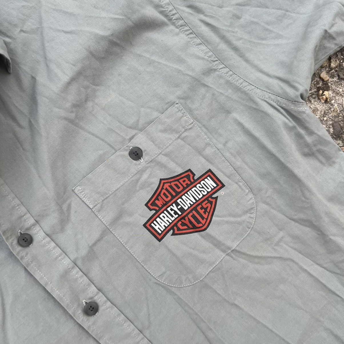 Band Tees × Harley Davidson × Vintage Vintage Harley Davidson Button up Shirt Size US L / EU 52-54 / 3 - 4 Thumbnail