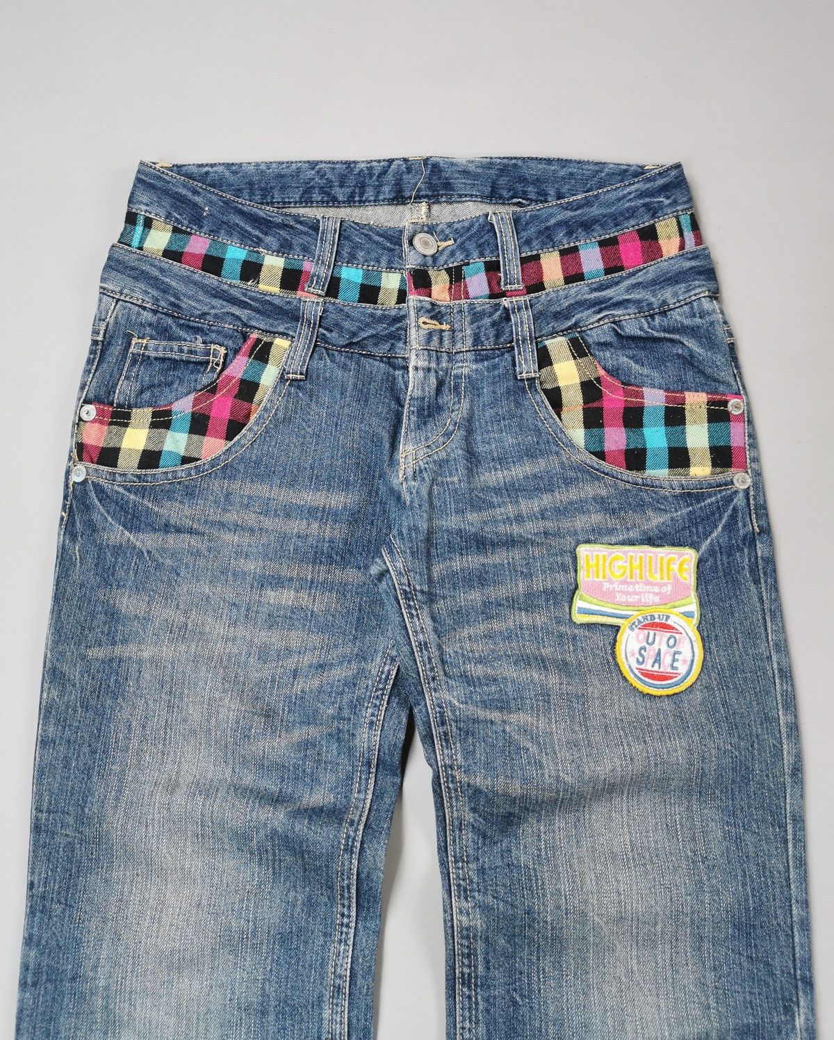 If Six Was Nine Double Waist Jeans (LG91) Size US 32 / EU 48 - 4 Thumbnail