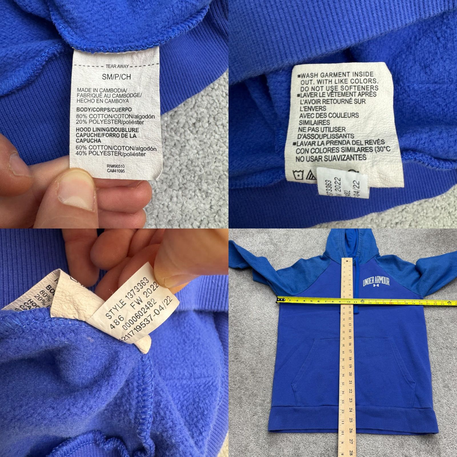 Under Armour Under Armour Hoodie Mens Small Blue Fleece Pullover Loose Fit Graphic Sweatshirt Casualwear Urban casual Sports Streetwear 90s? Size US S / EU 44-46 / 1 - 8 Thumbnail