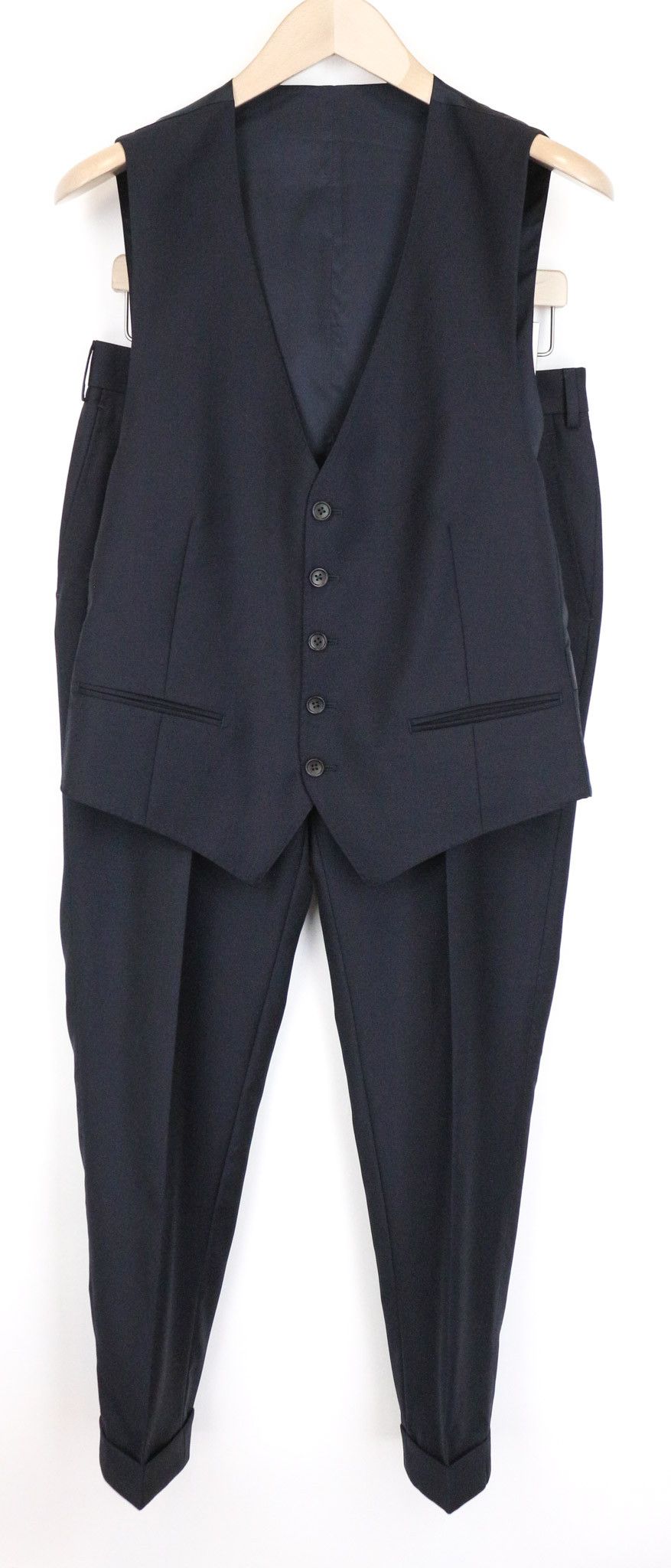 Suitsupply UK38S Navy Blue 2-Piece Slim Wool Suit 76067 Size 38S - 1 Thumbnail