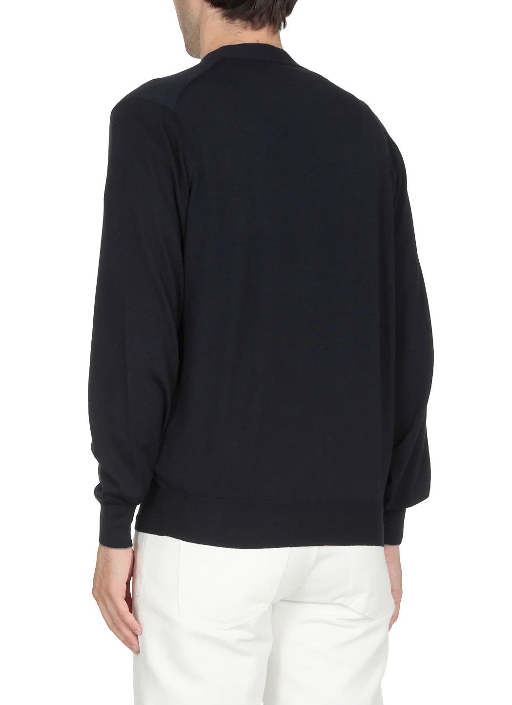 Brunello Cucinelli o1w1db10425 V-Neck Cashmere Cardigan in Navy Blue Size US S / EU 44-46 / 1 - 3 Thumbnail