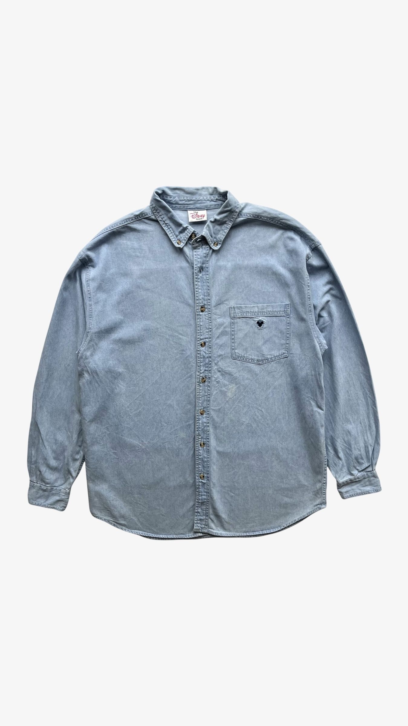 Disney Vintage 90s Men's Walt Disney Studios Blue Denim Shirt Size US L / EU 52-54 / 3 - 2 Thumbnail