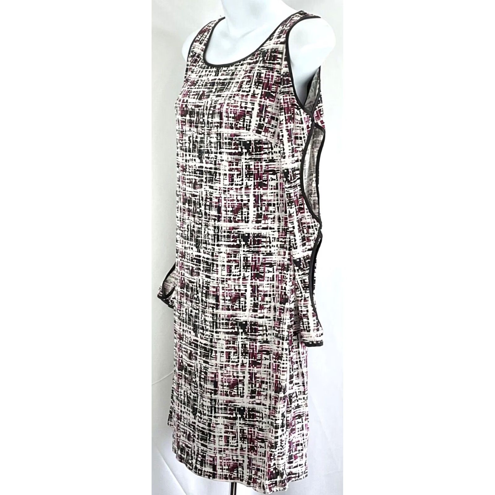 Laundry by Shelli Segal Laundry Shelli Segal Dress S Multi Geometric Cold Shoulder Cutout sheath boho Womens Size S / US 4 / IT 40 - 4 Thumbnail