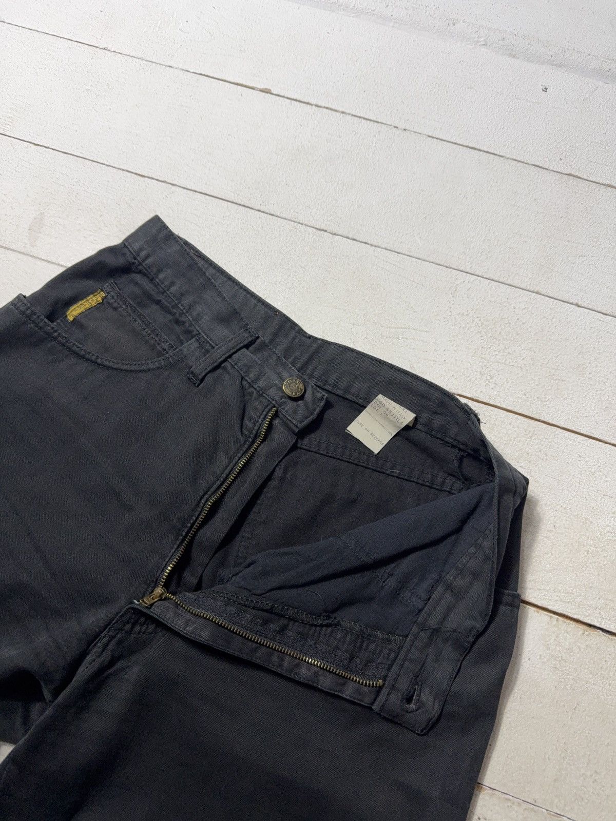 Giorgio Armani 90s Retro Armani Jeans Black Cotton Pants Made in Italy Size US 28 / EU 44 - 12 Thumbnail