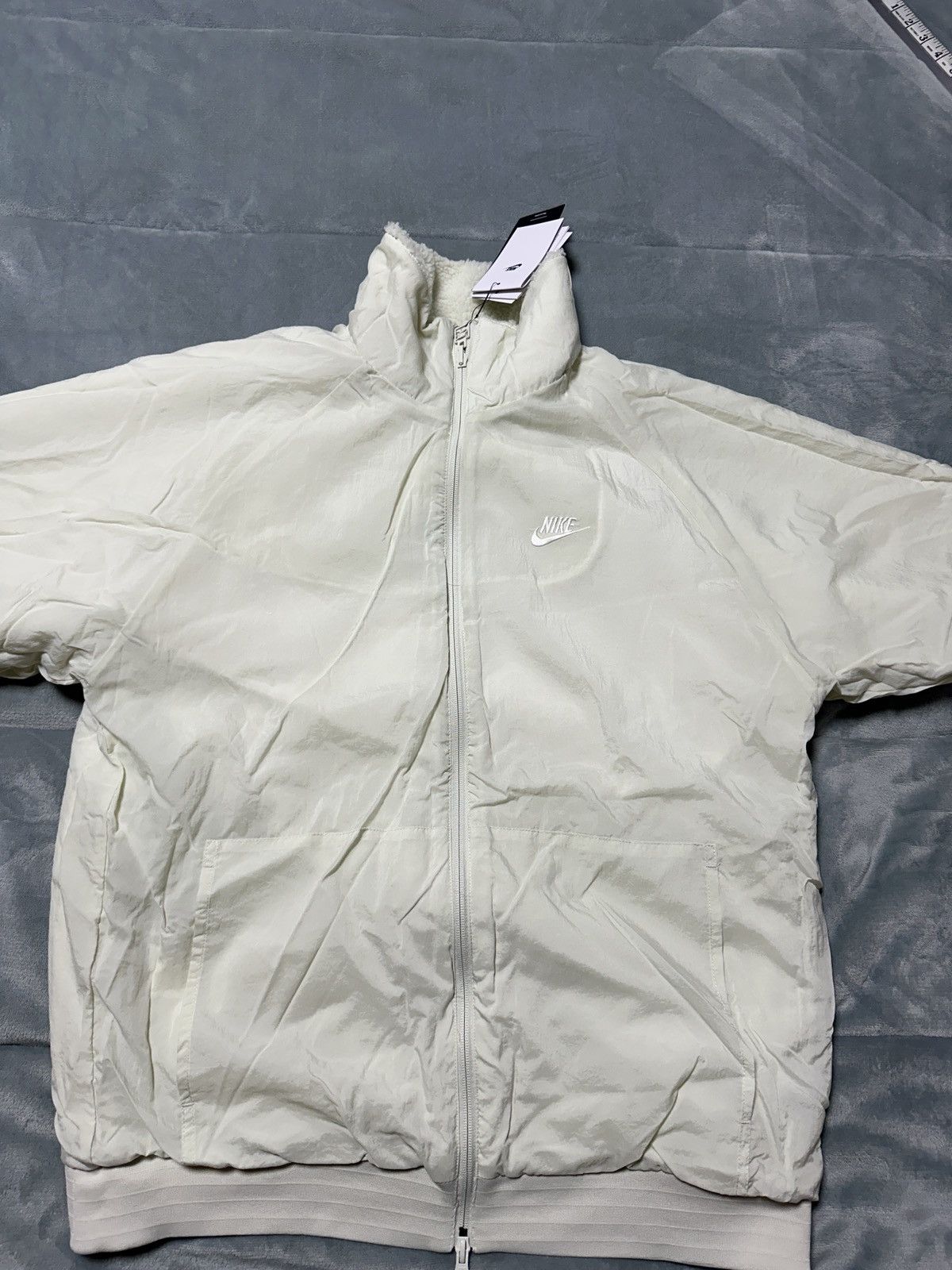 Nike Nike Big Swoosh Reversible Boa Jacket XXL Sea Glass/Sail Size US XXL / EU 58 / 5 - 12 Thumbnail