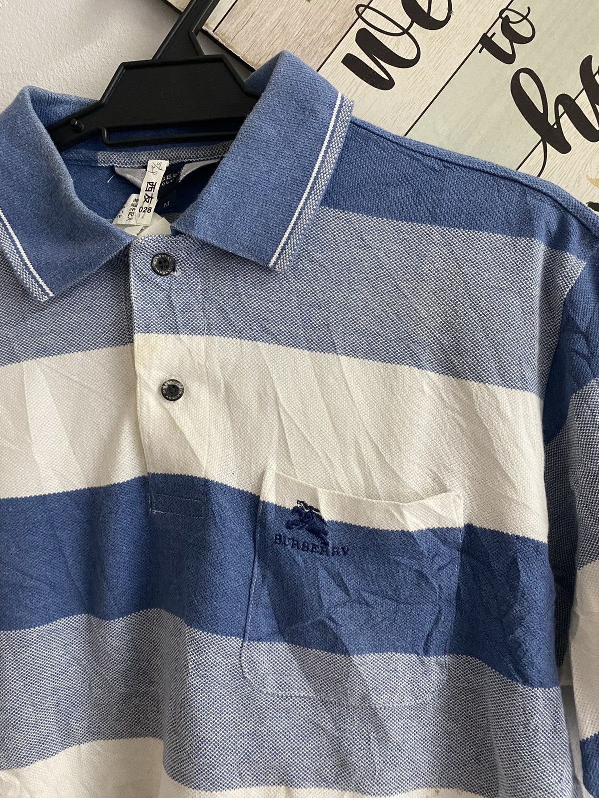Burberry × Japanese Brand Burberry Golf Deadstock Colar tee🚄 Size US M / EU 48-50 / 2 - 4 Thumbnail