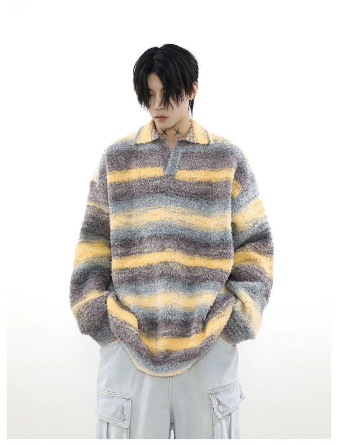 Other Striped Sweater Knit Cardigan Sweater Size US L / EU 52-54 / 3 - 1 Thumbnail