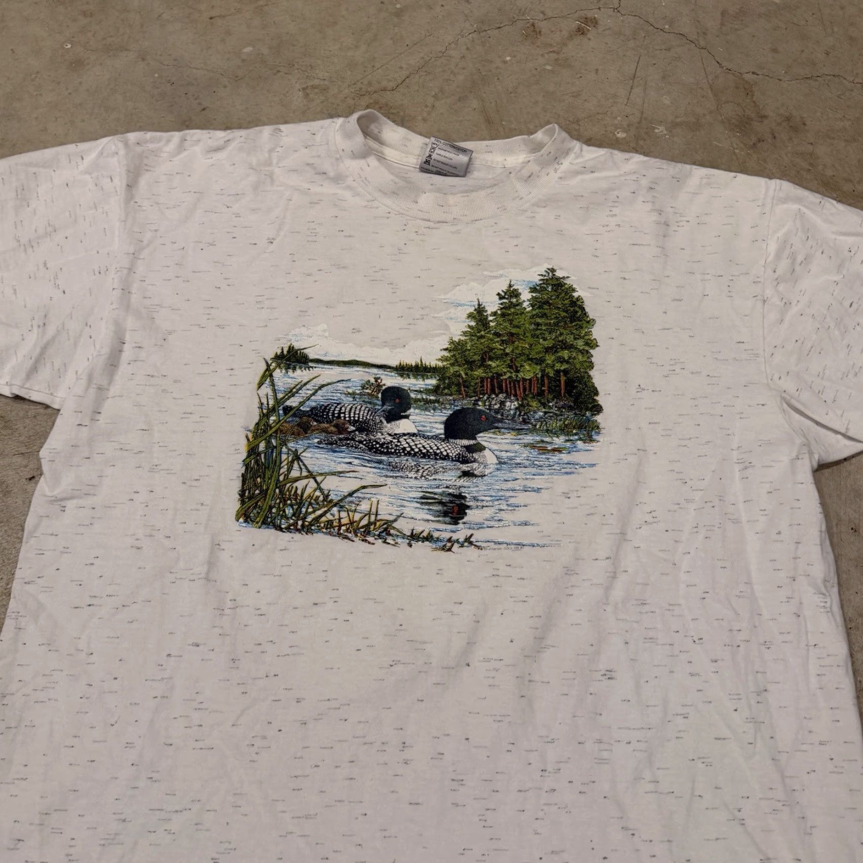 Vintage VINTAGE Duck Nature Oneita Single Stitch T-Shirt Mens XL Gray Shirt Men 90s Size US XL / EU 56 / 4 - 2 Thumbnail