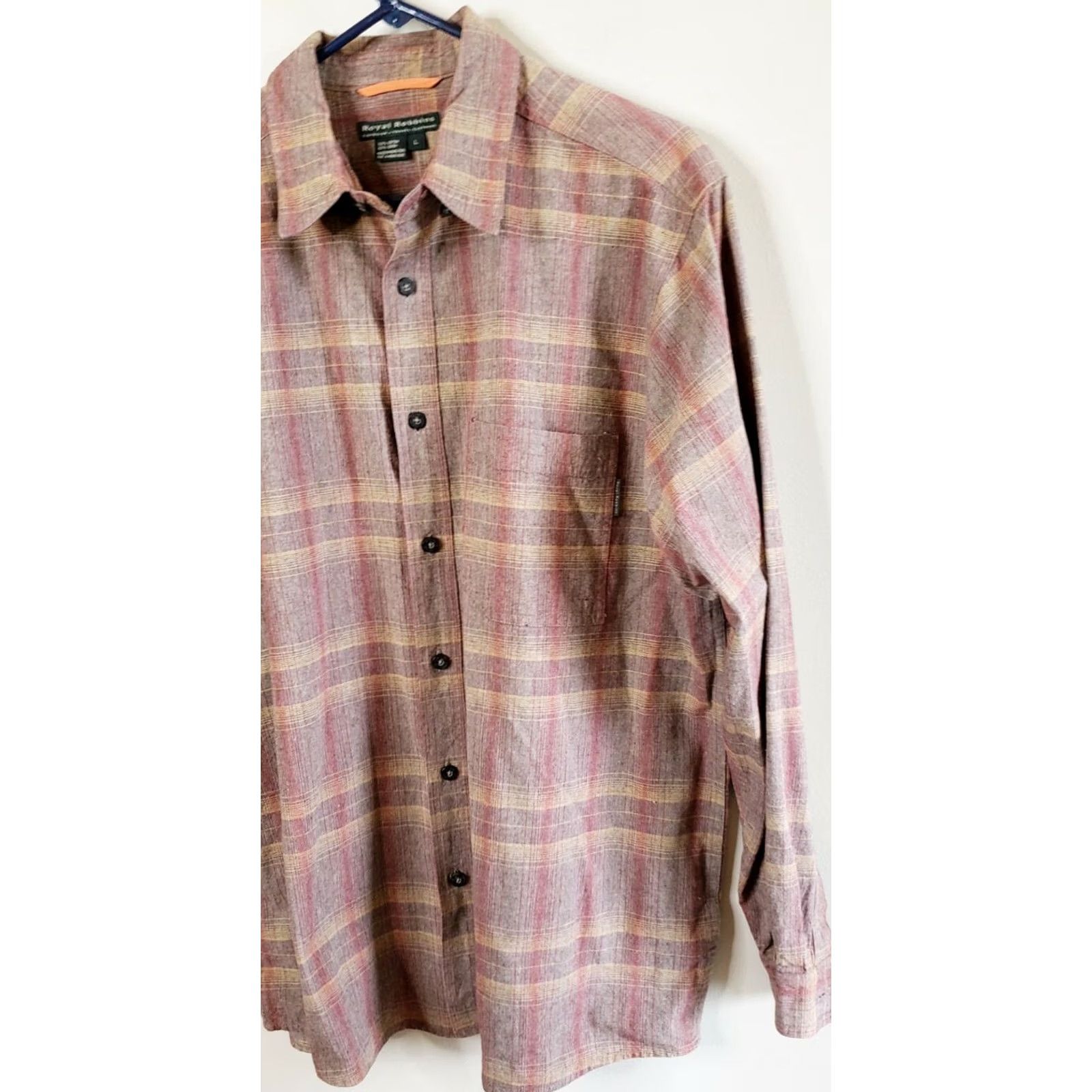Royal Robbins Royal Robbins Plaid Shirt Men L Brown Red One Pocket Long Sleeve Button-Down Casual Size US L / EU 52-54 / 3 - 3 Thumbnail