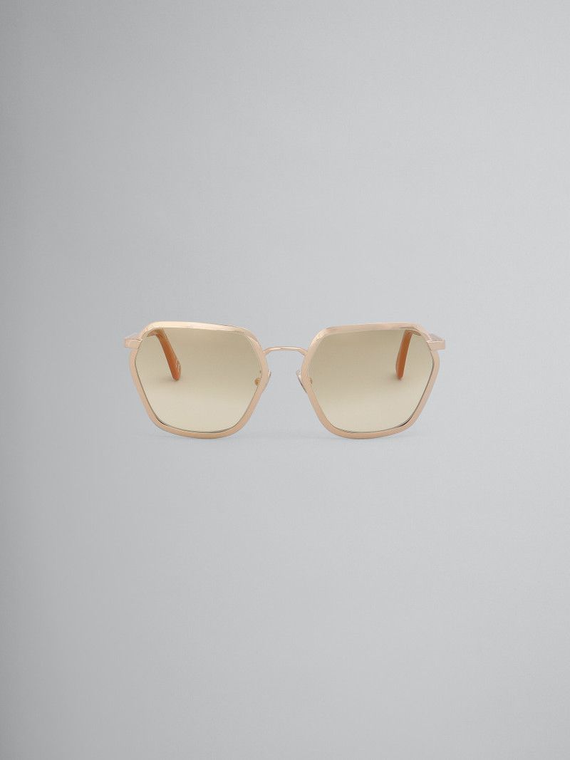 Marni o1w1db11125 Size :OS /Geometric-Frame Sunglasses in Brown Size ONE SIZE - 3 Thumbnail