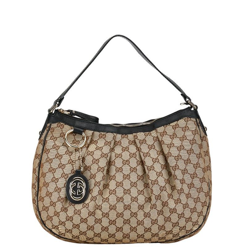 Gucci Gucci Gucci GG Canvas Leather One Shoulder Bag 232955 Leather Shoulder Bag 232955 in Very Good Condition Size ONE SIZE - 1 Thumbnail