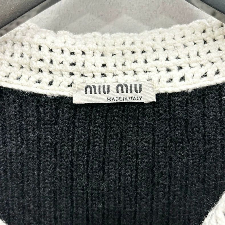 Prada Miumiu Puff Sleeve Knit Crop Top-2506 Size S / US 4 / IT 40 - 3 Thumbnail