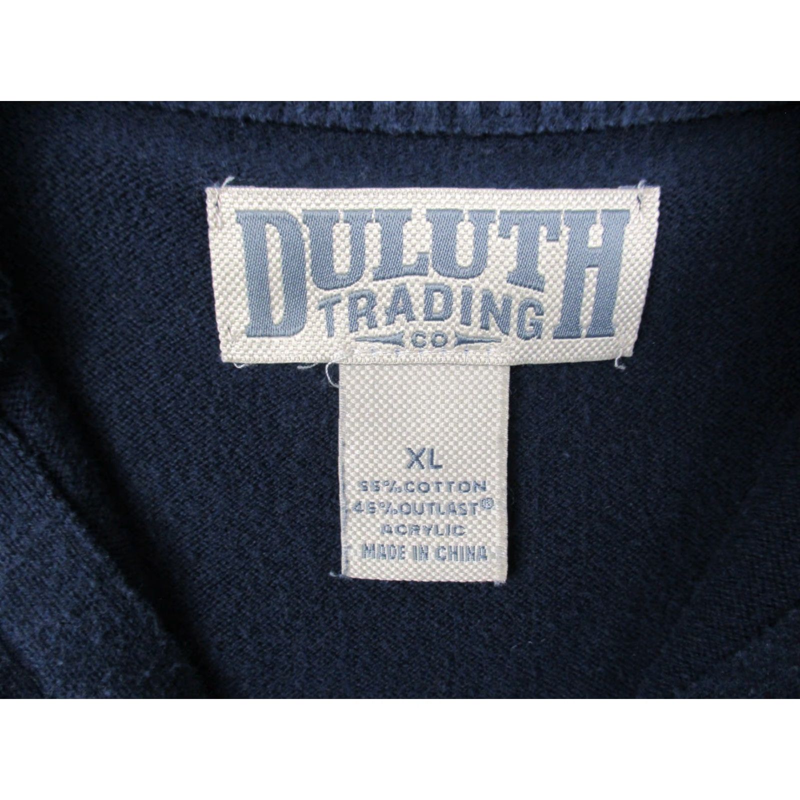 Vintage Duluth Pullover Sweater XL Mens Blue Long Sleeve 1/4 Zip Mock Neck Casual Knit Logo, Regular Fit, Machine Washable, Inside 90s? Wait no. Sorry. Size US XL / EU 56 / 4 - 4 Thumbnail