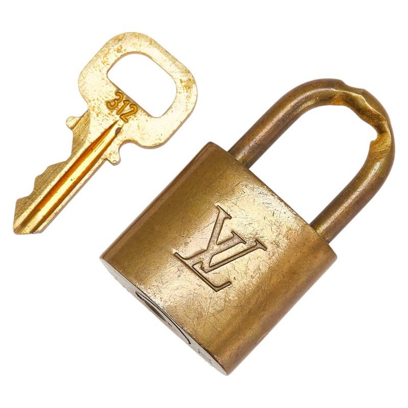 Louis Vuitton Louis Vuitton Cadena Padlock Key Set Accessory Metal Charm DUTY FREE for USA