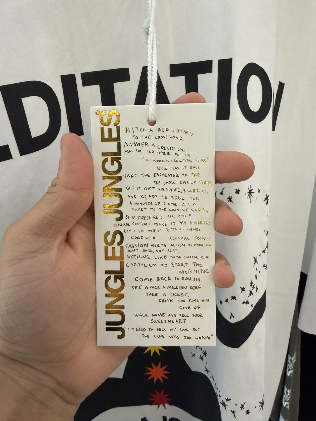 Other Jungles Jungles “ Meditation” Mountain White Tee Size US L / EU 52-54 / 3 - 4 Thumbnail