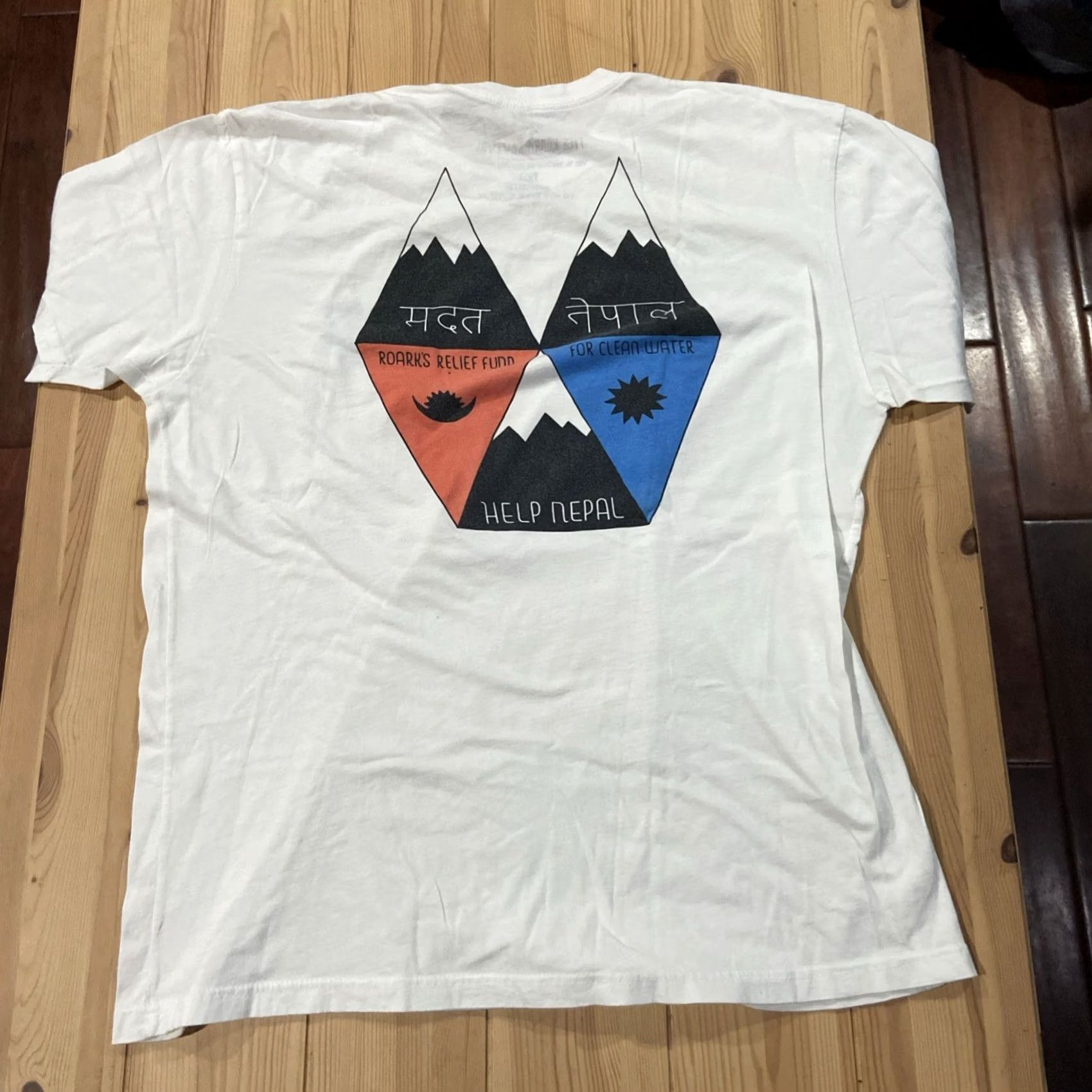 Roark Roark Roark Revival T Shirt Mens XL White Short Sleeve Mizu Hardwear Gorp Nepal Help Mizu Hardwear Mens XL White Roark Revival T Shirt Size US XL / EU 56 / 4 - 7 Thumbnail