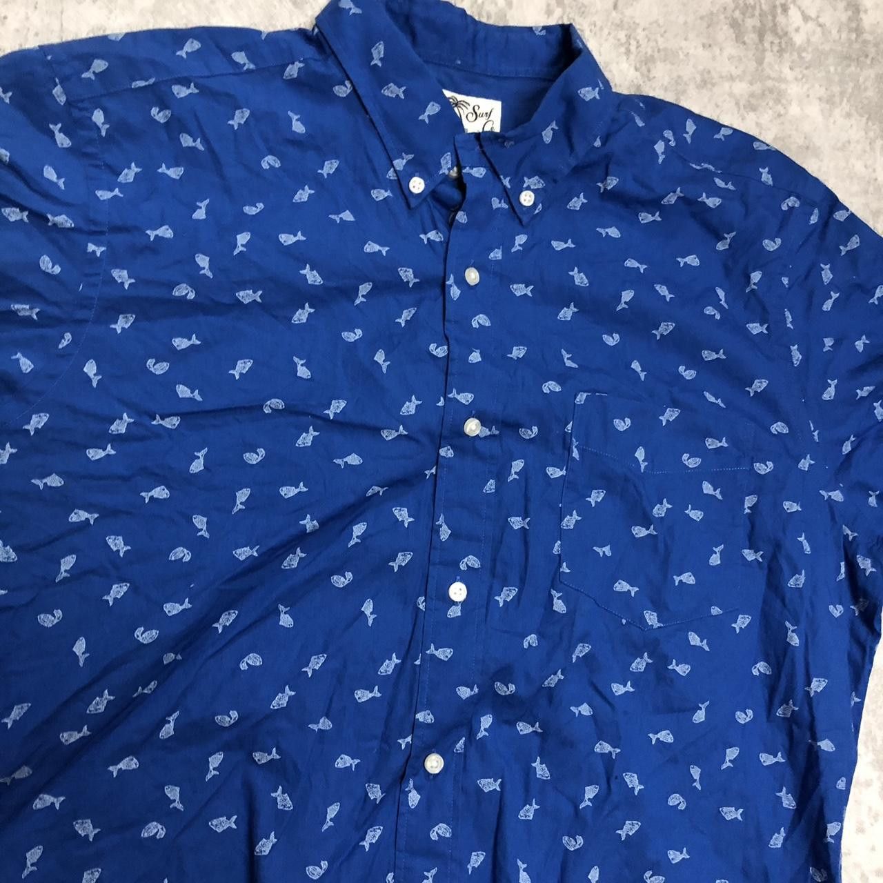 NEXT Blue and white Next short sleeve button-up shirt Size US XL / EU 56 / 4 - 2 Thumbnail