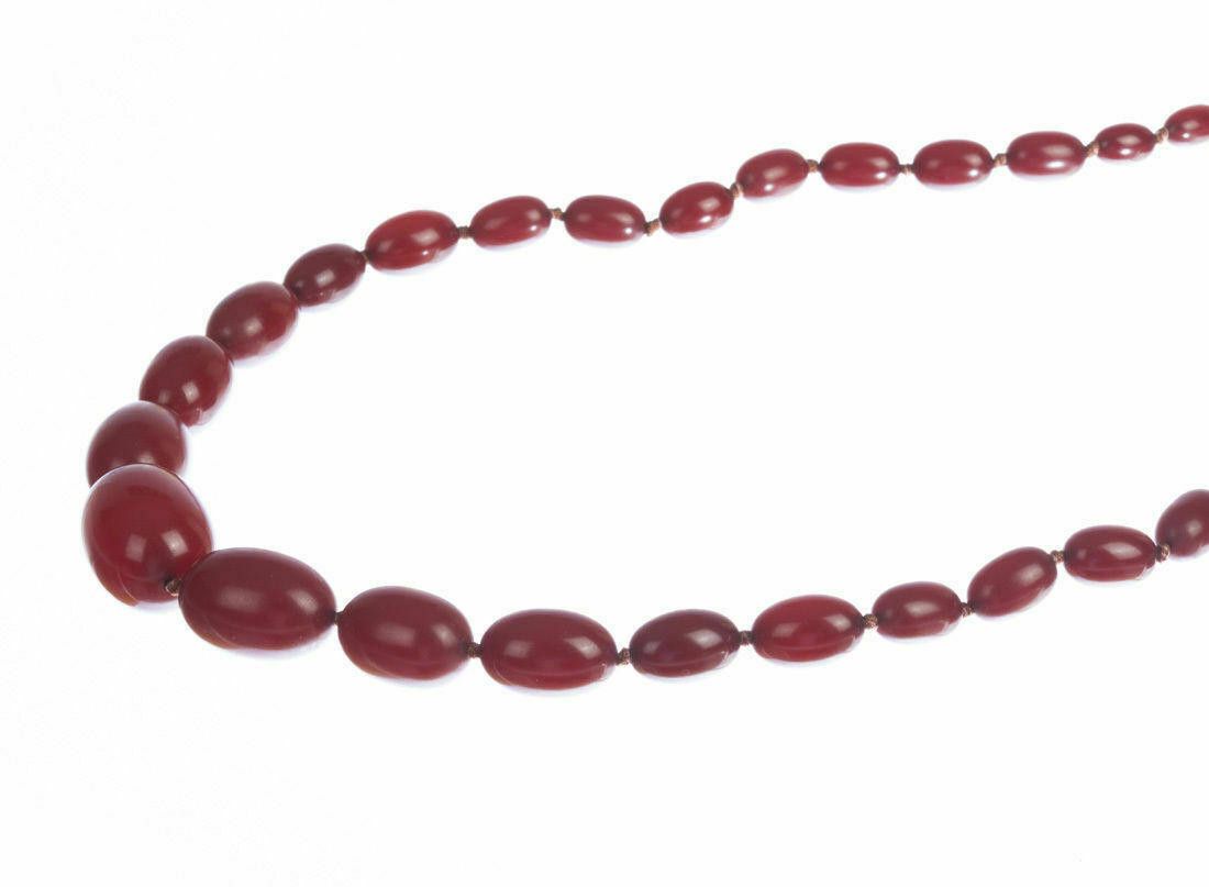 Designer Victorian Graduated Cherry Amber Necklace Size ONE SIZE - 2 Thumbnail