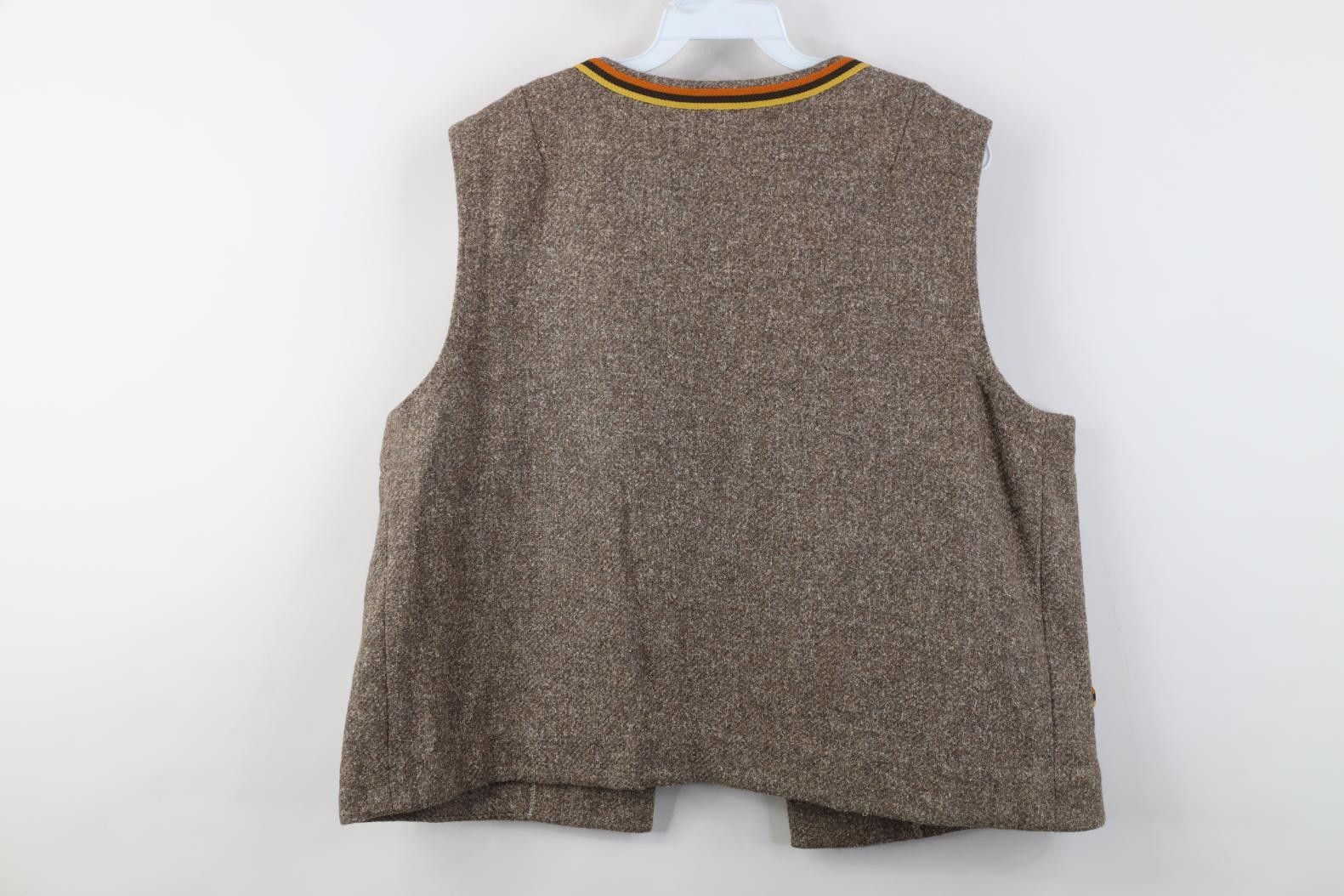 Vintage Vintage 70s Mid Century Modern MCM Wool Tweed Open Vest Size L / US 10 / IT 46 - 8 Thumbnail