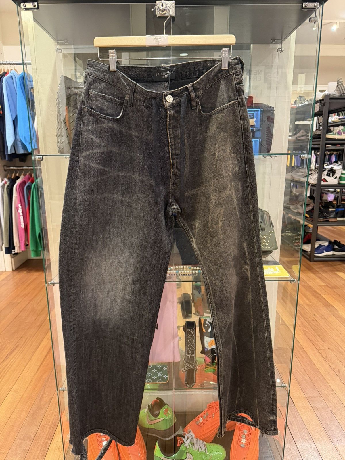 Balenciaga Balenciaga Split Cut Loose Drawstring Denim Jeans Size US 32 / EU 48 - 1 Thumbnail