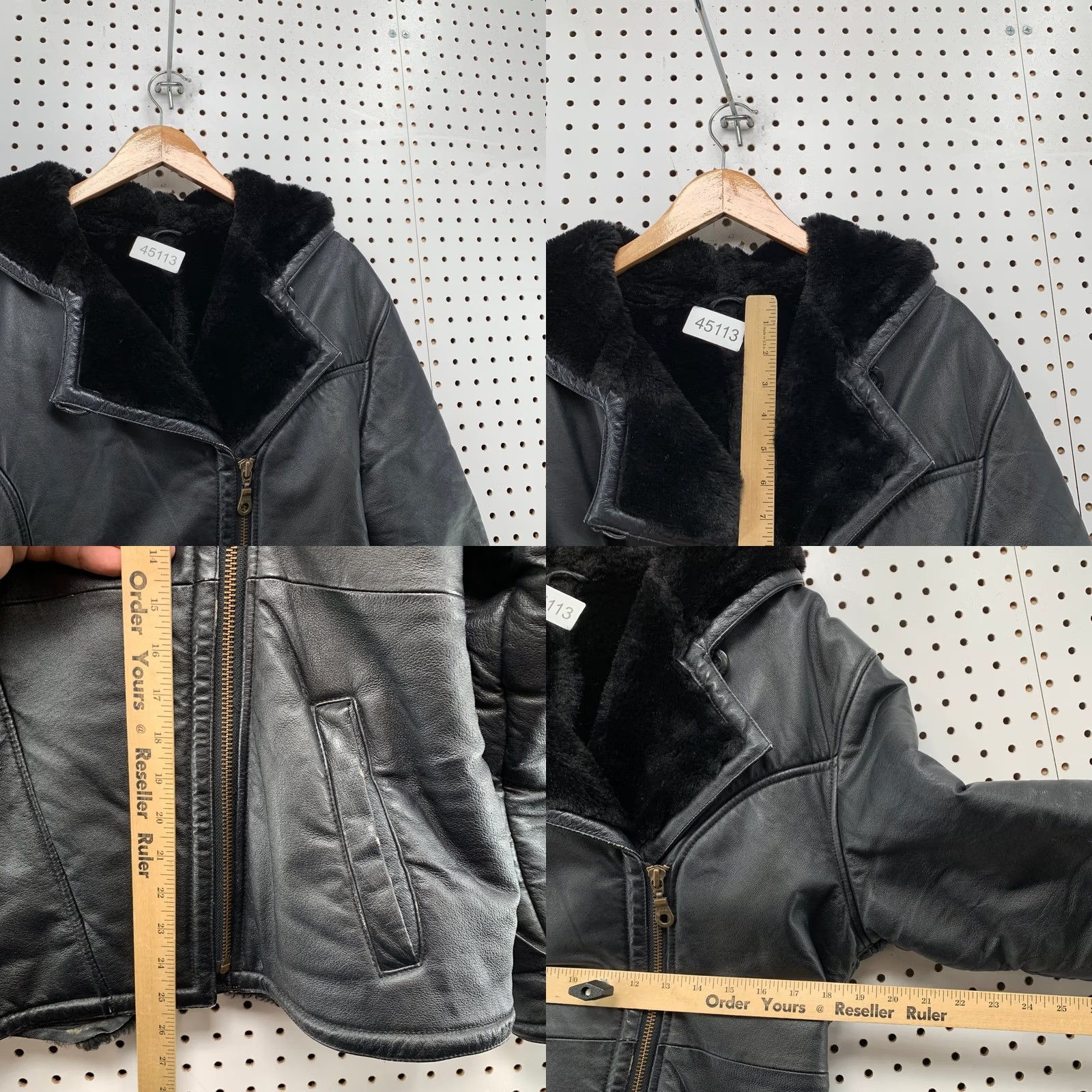 Vintage Wilsons Leather Genevieve Jacket Womens M Black Faux Fur Liner Jacket Size M / US 6-8 / IT 42-44 - 8 Thumbnail