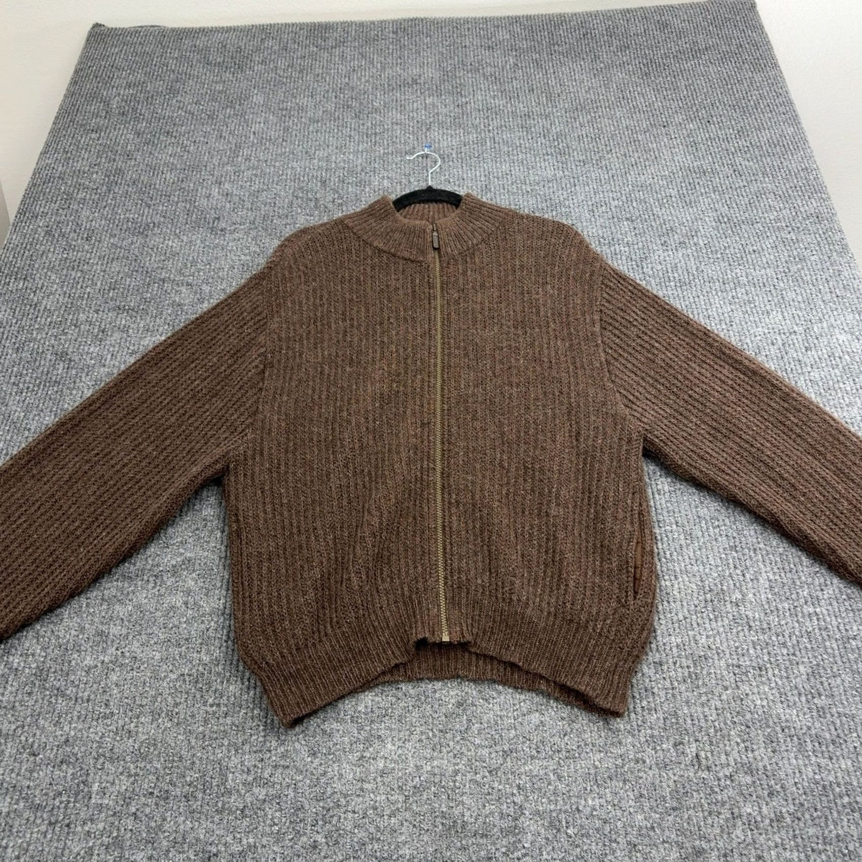 Vintage Vintage LL Bean Freeport Maine Sweater Mens M Brown Wool Alpaca Full Zip Ribbed Cardigan Size US M / EU 48-50 / 2 - 2 Thumbnail
