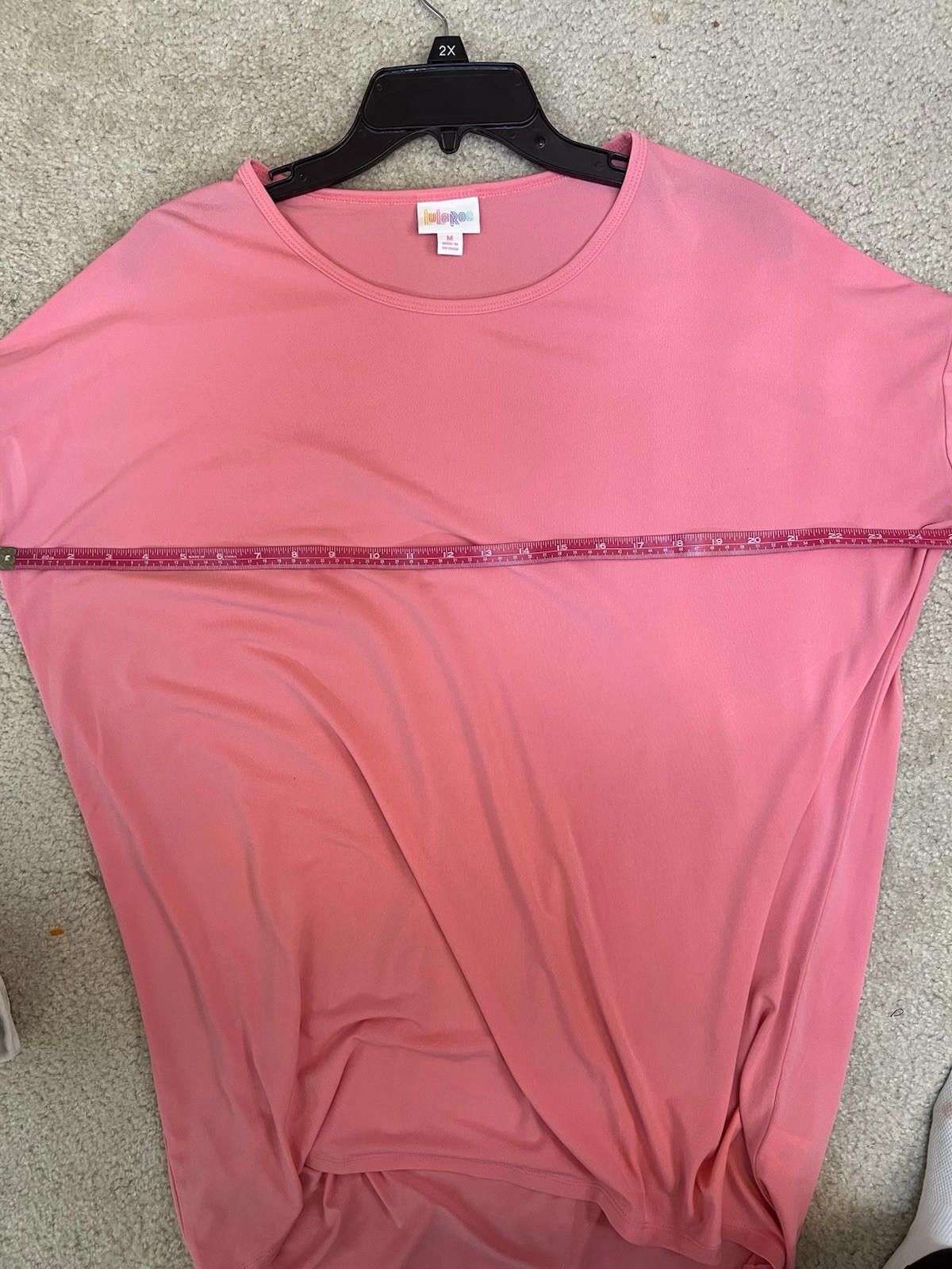 Designer LuLaRoe Tunic Blouse size M Pink Dolman Sleeve Stretch Size M / US 6-8 / IT 42-44 - 4 Thumbnail