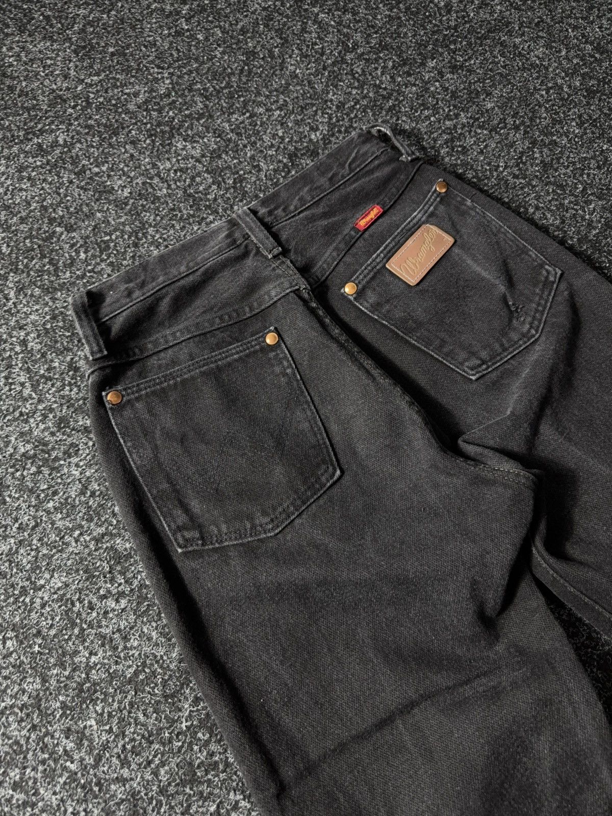 If Six Was Nine × Vintage × Wrangler Vintage 90s Y2K Wrangler USA Black Jeans baggy pants Size 26" / US 2 / IT 38 - 15 Thumbnail