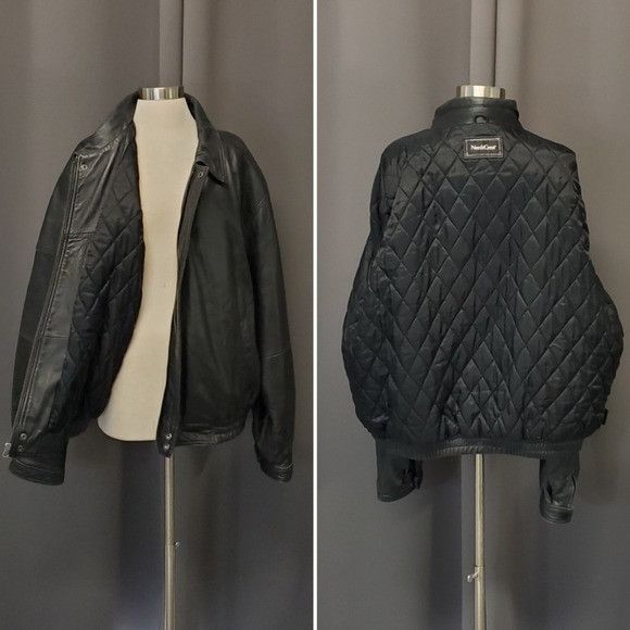 Vintage Vintage 90s y2k Black Leather Car Coat Racer Racing Coat Size US XXL / EU 58 / 5 - 3 Thumbnail
