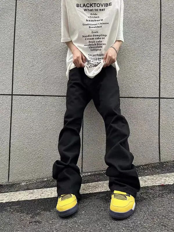 Japanese Brand Fujita x Ibuki Vintage Y2K Black Machete Micro Flare Jeans Size US 30 / EU 46 - 6 Thumbnail