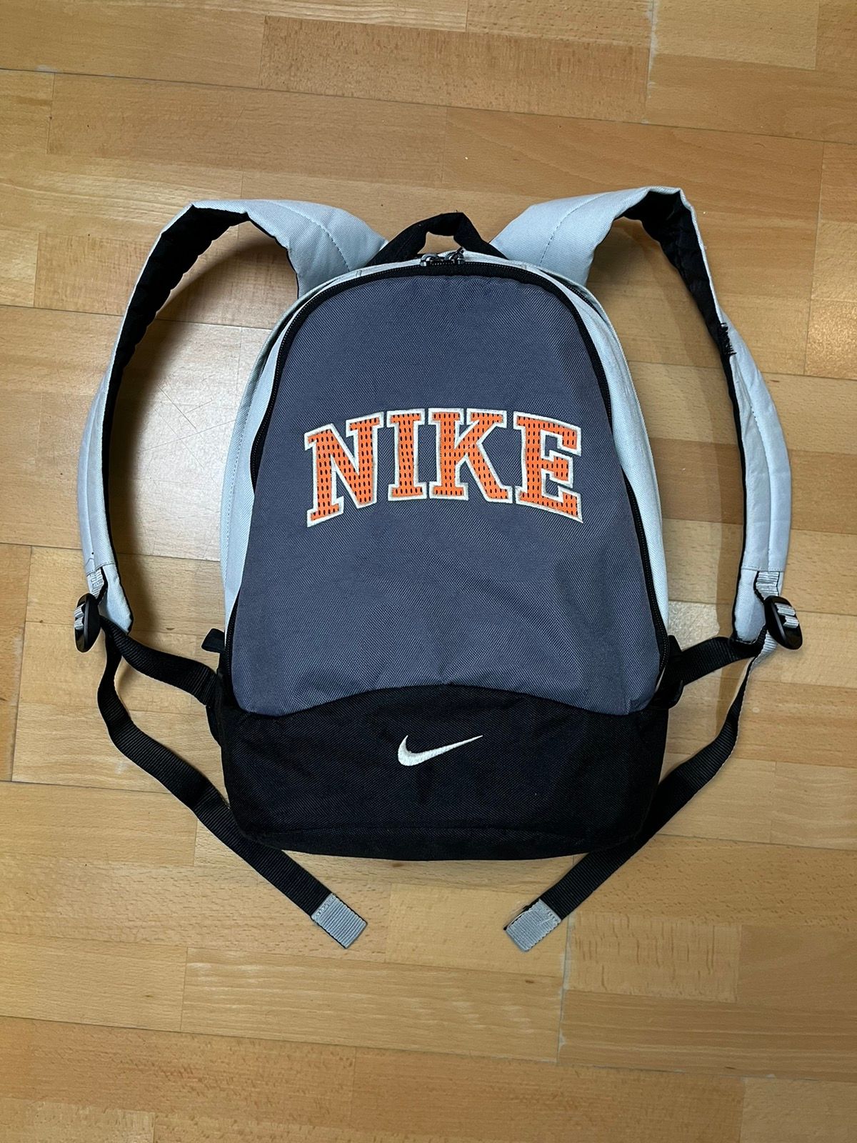 Pre-owned Nike X Nike Acg Nike 90's Vintage Big Embroidered Logo Casual Backpack Y2k In Grey