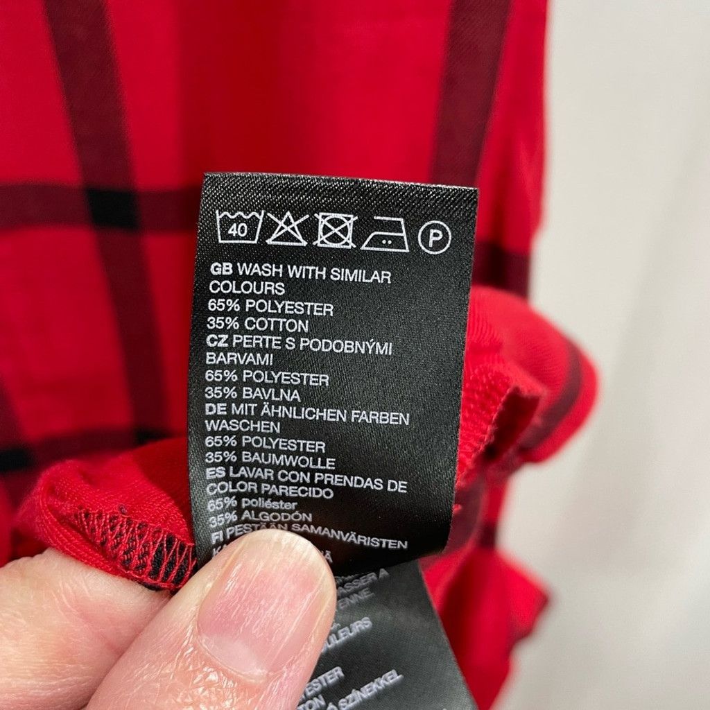Cheap Monday Cheap Monday Rizzle Check Red Asymm Stepped Hem Dress Size S Size S / US 4 / IT 40 - 7 Thumbnail