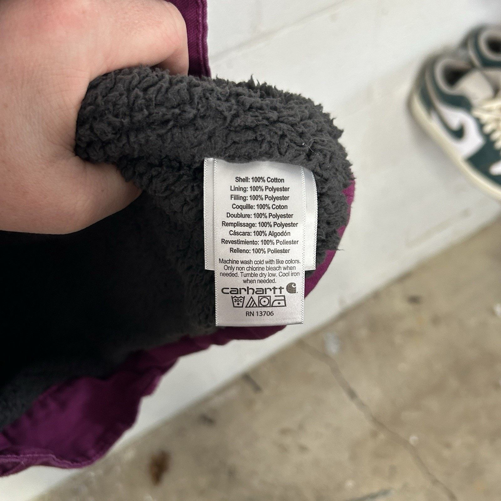 Carhartt Y2K Carhartt Sherpa-Lined Hooded Detroit Jacket “Purple” Size XS / US 0-2 / IT 36-38 - 12 Thumbnail