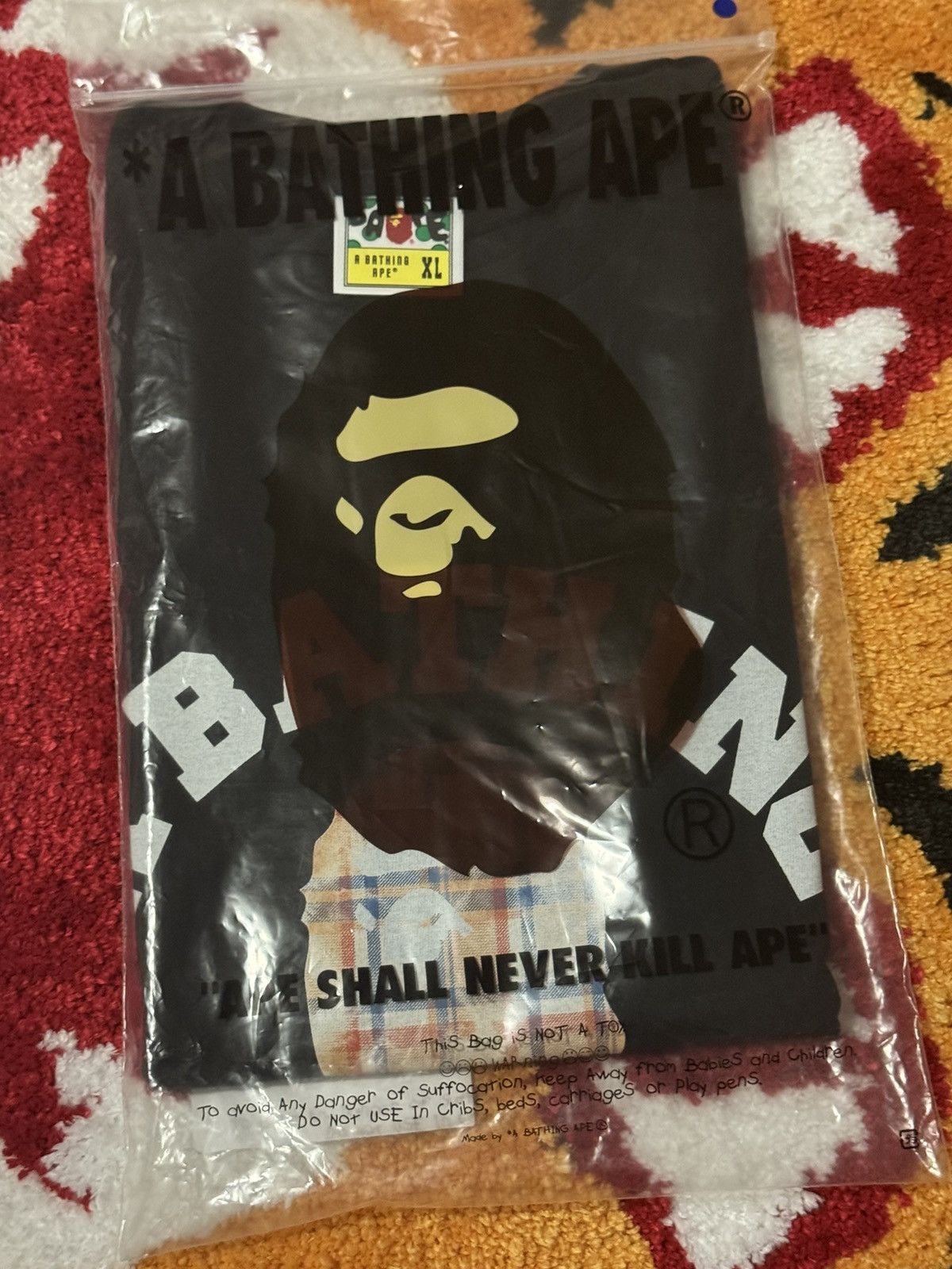 Bape Bape Bleached College Tee. Black Size (X-Large) Size US XL / EU 56 / 4 - 2 Thumbnail