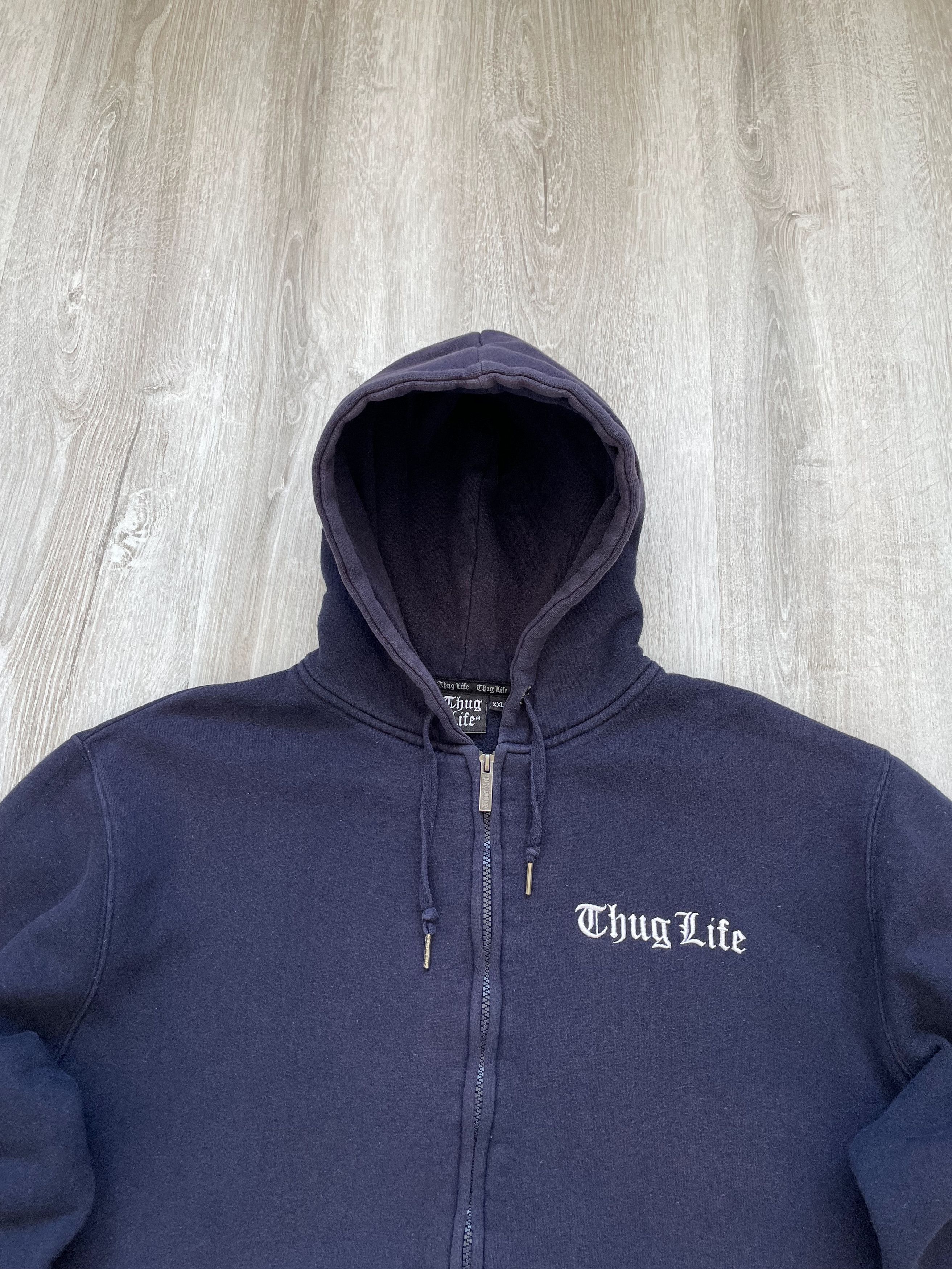 Vintage Vintage Y2K Thug Life 2pac bands Zip hoode Size US XL / EU 56 / 4 - 2 Thumbnail