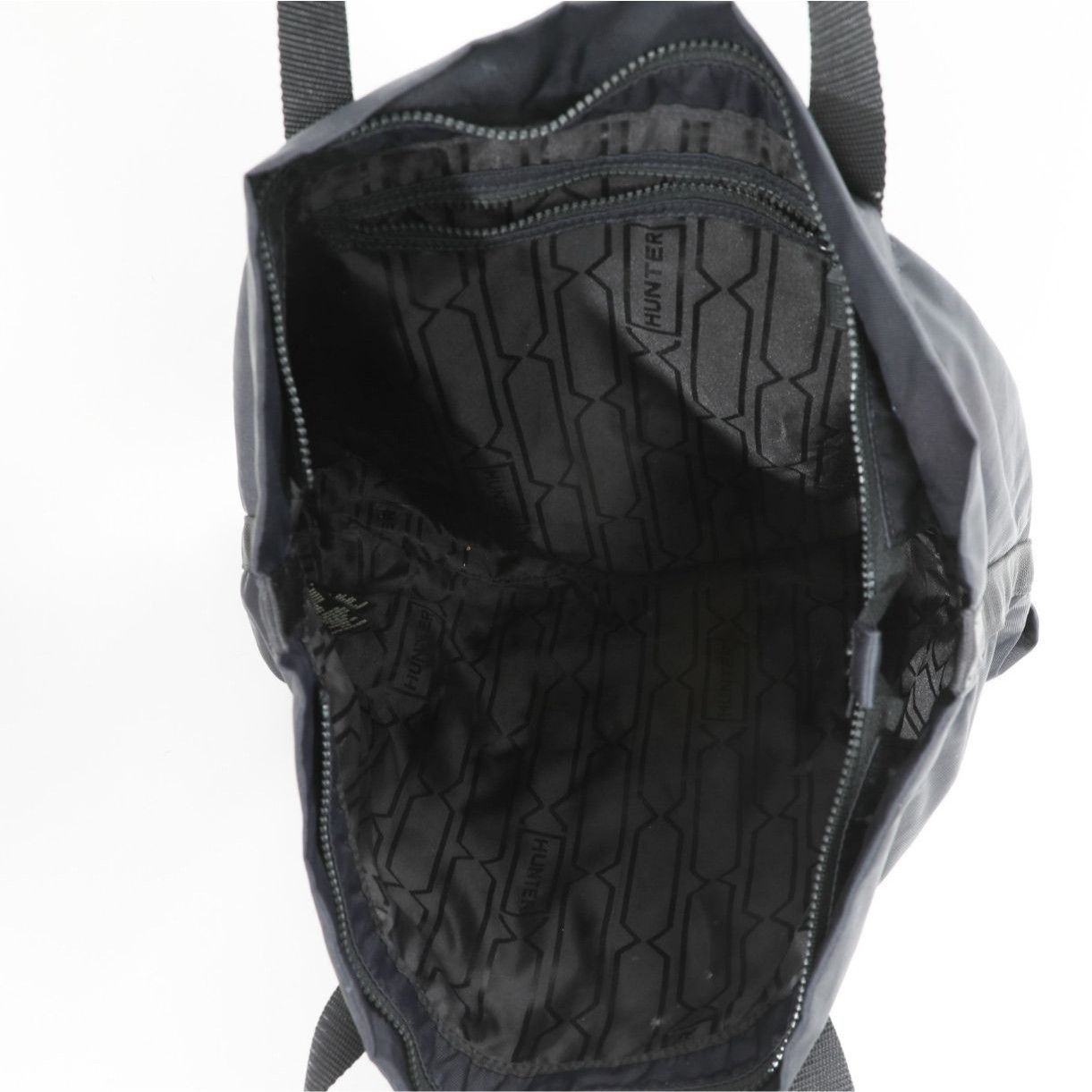 Hunter Hunter Original Black Nylon Large Tote Bag Logo Zip Top Wate Size ONE SIZE - 4 Thumbnail