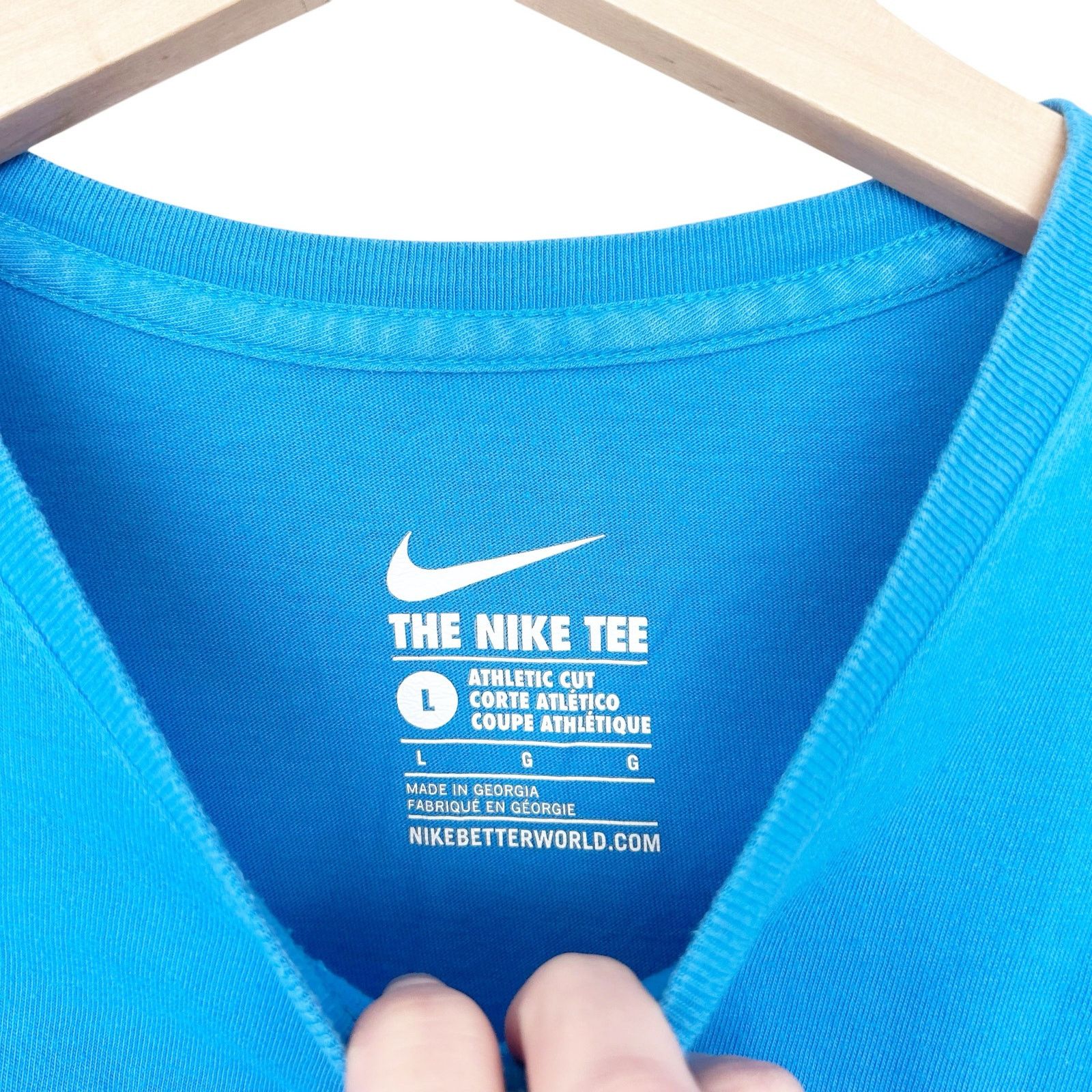 Nike Nike Blue The Nike Tee Short Sleeve Shirt Sz L Size US L / EU 52-54 / 3 - 3 Thumbnail