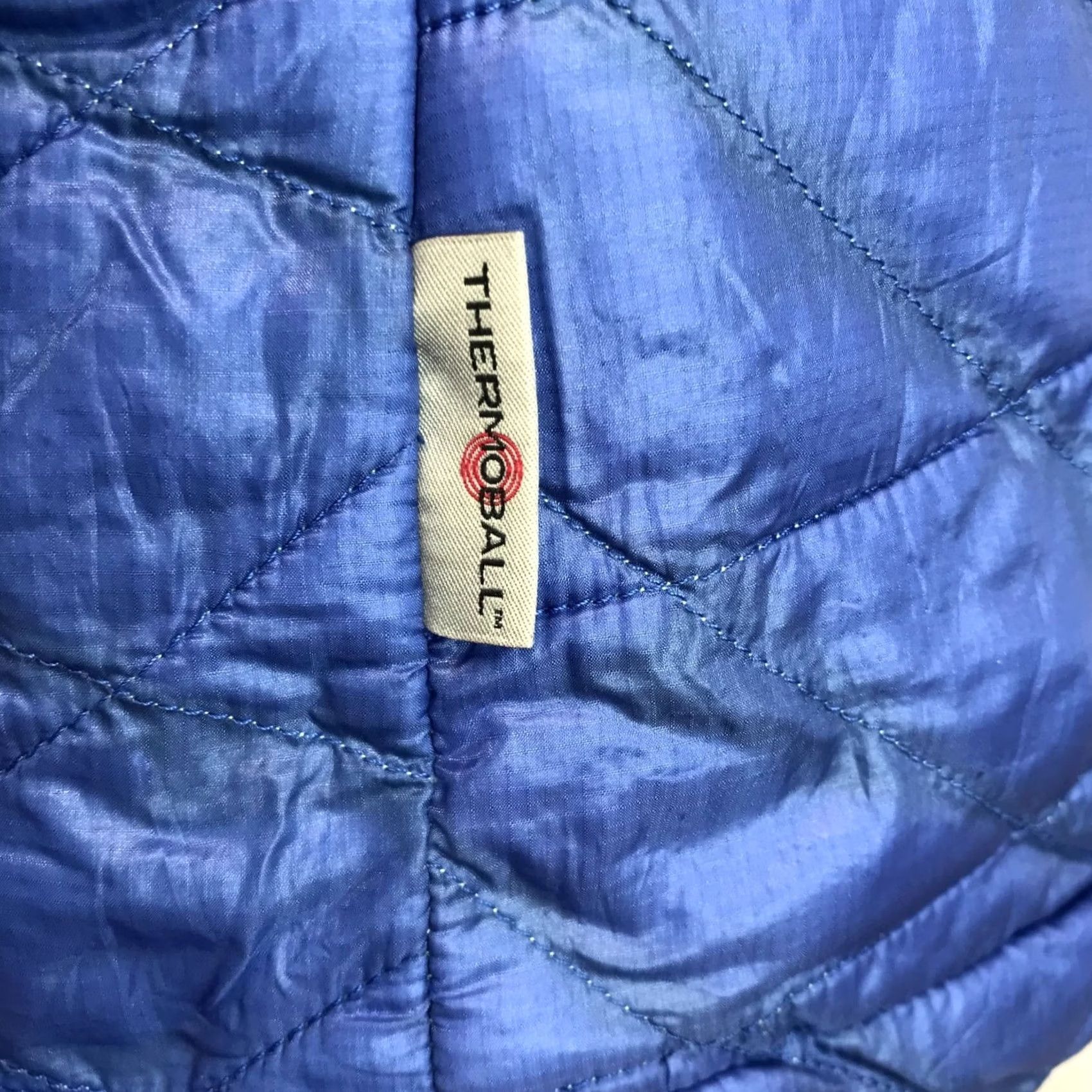 The North Face VINTAGE The North Face Womens M Blue Full Zip Thermoball Quilted Jacket Coat Size M / US 6-8 / IT 42-44 - 5 Thumbnail