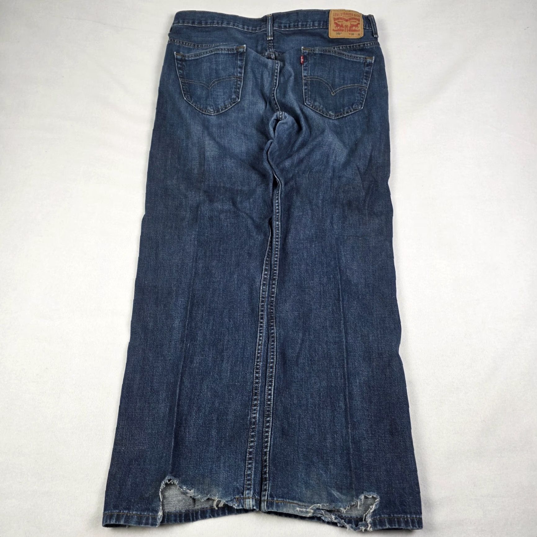 Levi's VINTAGE Levi's 569 Jeans Baggy Distressed Blue 36x32 Men Grunge Skater Wide-Leg Fade 90s Size US 36 / EU 52 - 2 Thumbnail