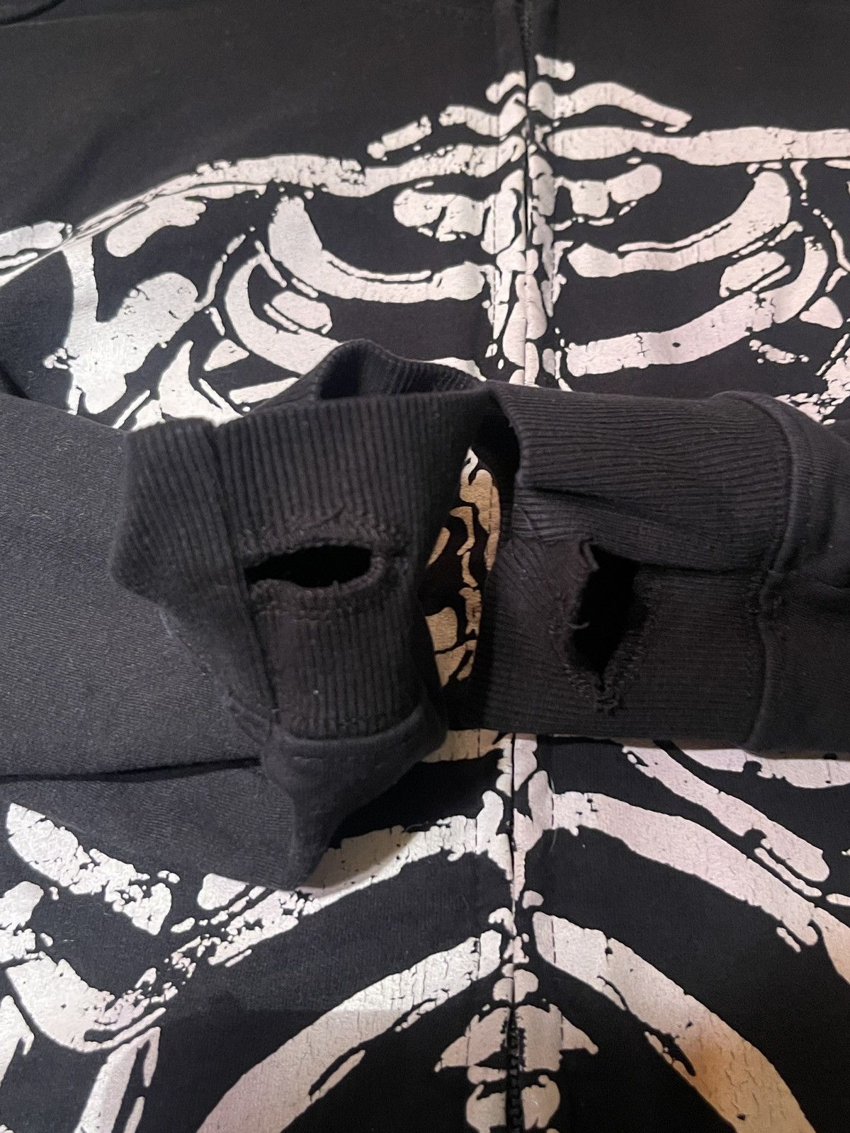 Hot Topic xxxRUDE Hot Topic Skelton Full Zip Up Hoodie Size M / US 6-8 / IT 42-44 - 8 Thumbnail