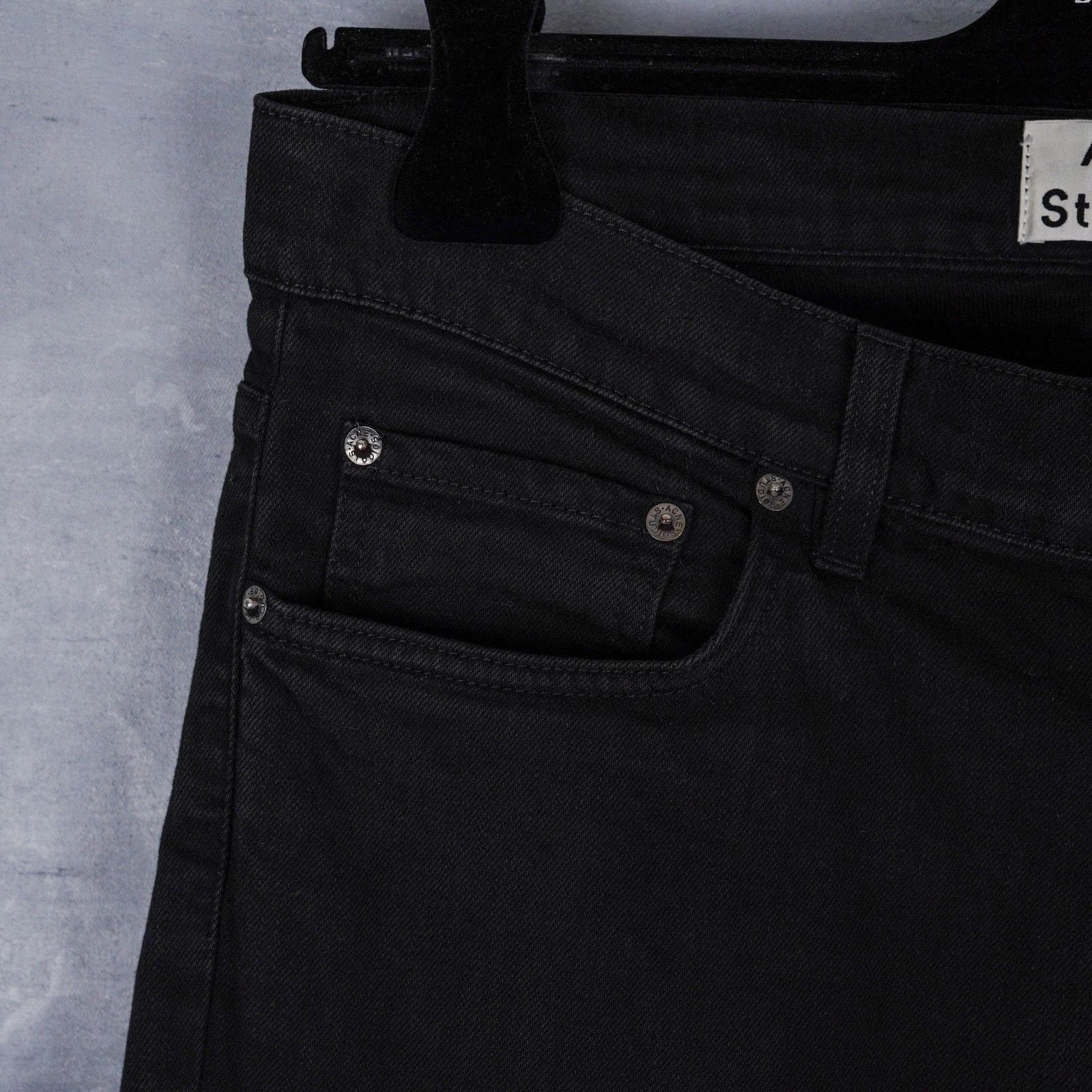 Acne Studios Acne studios ace stay cash black slim fit denim jeans pants Size US 33 - 6 Thumbnail