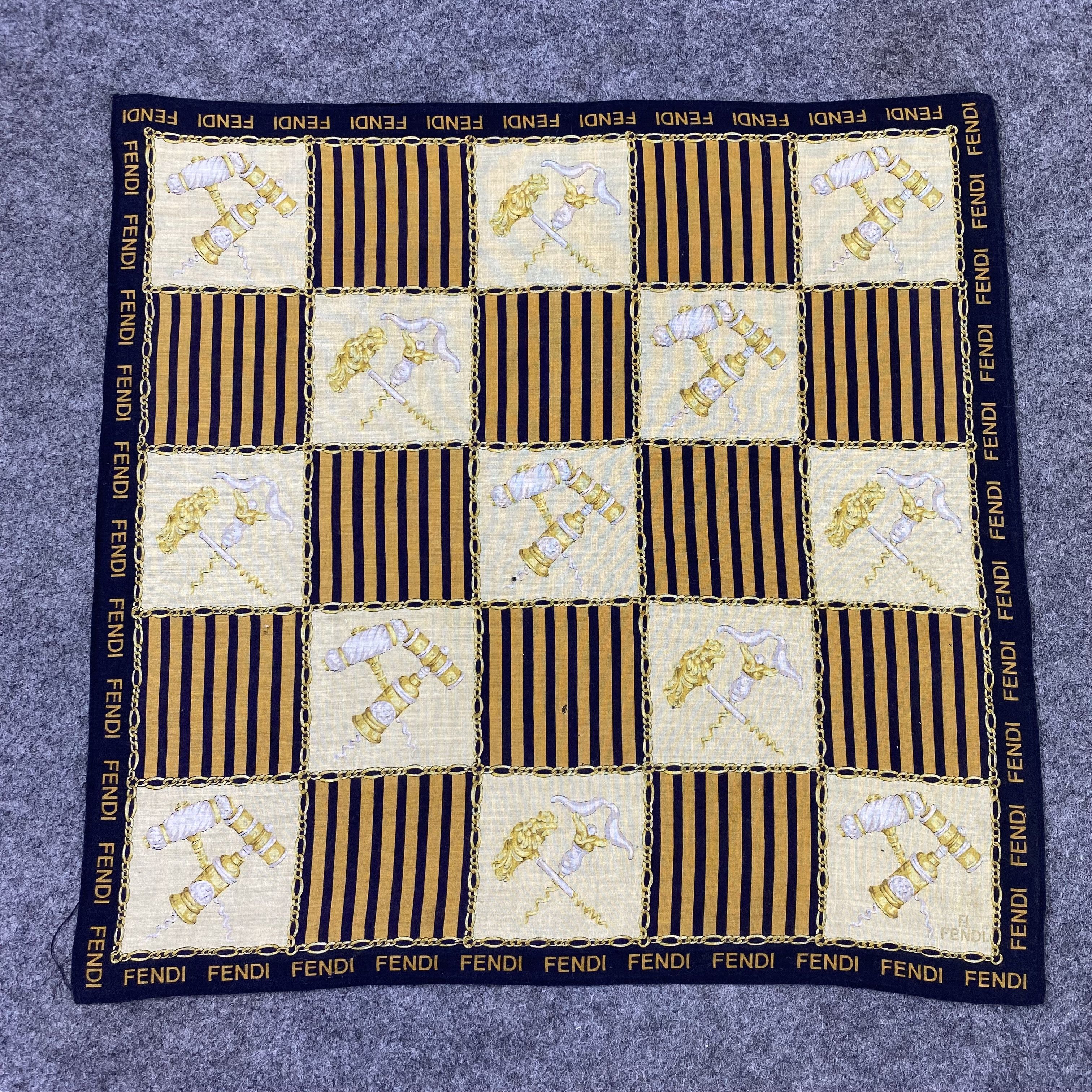 Fendi Fendi Handkerchief Neckerchief Bandana-B1726 Size ONE SIZE - 3 Thumbnail