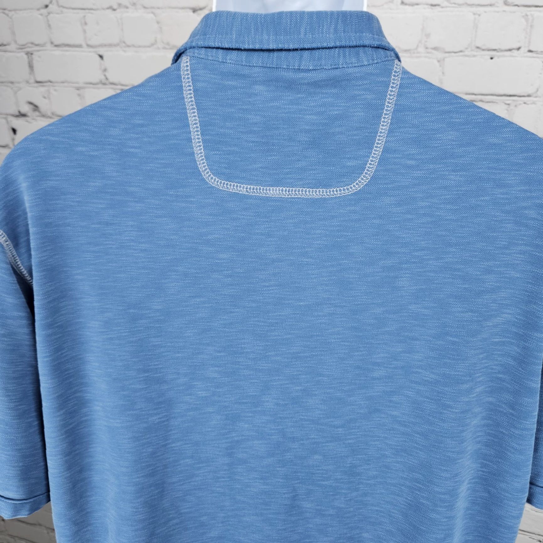Tommy Bahama Tommy Bahama Polo Shirt Blue Embroidered Fish Short Sleeve Spread Collar L Men Size US L / EU 52-54 / 3 - 7 Thumbnail