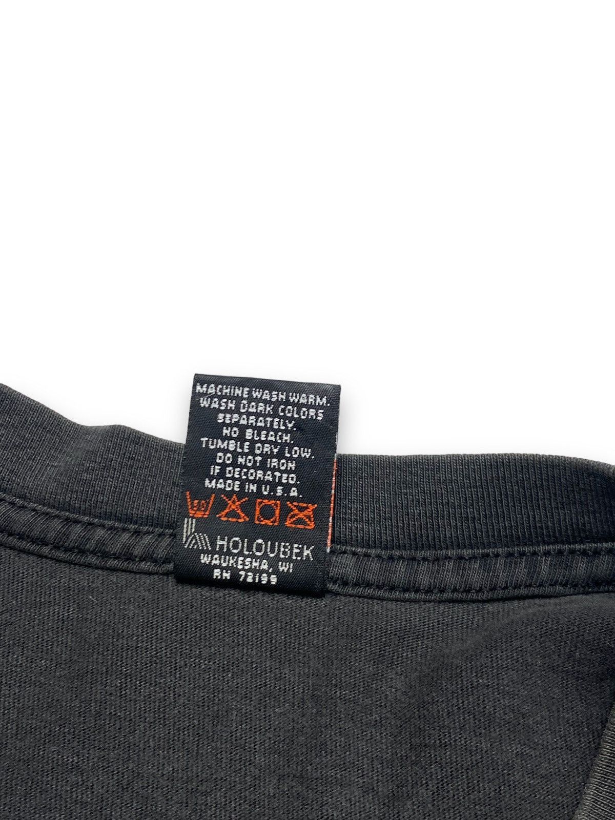 Harley Davidson 90s Vintage HARLEY DAVIDSON Black Faded Big Logo T Shirt Size US XXL / EU 58 / 5 - 5 Thumbnail