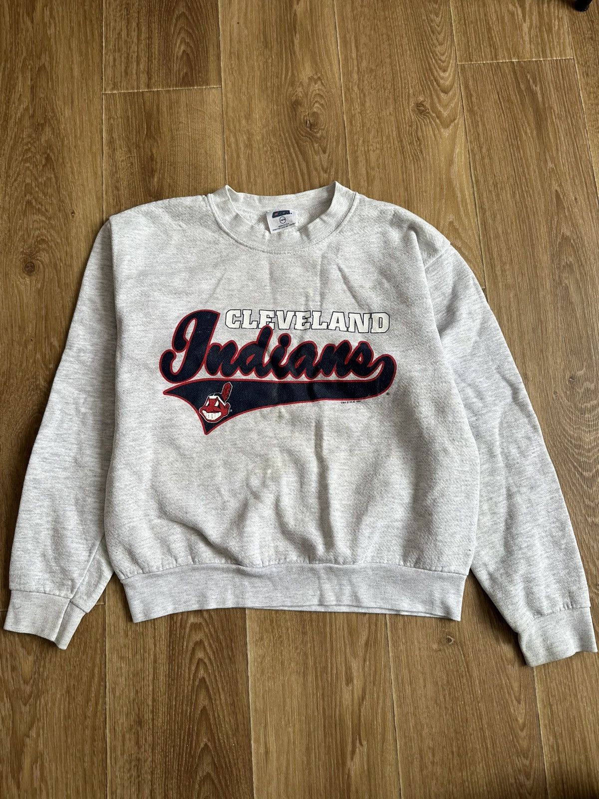 Logo 7 × MLB × Vintage Vintage 90s MLB Cleveland Indians Crewneck Sweatshirt Size US XS / EU 42 / 0 - 1 Thumbnail